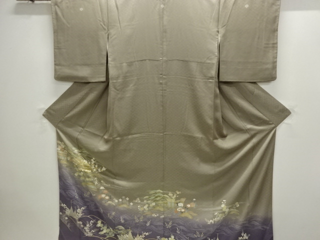 JAPANESE KIMONO / IRO-TOMESODE / EMBROIDERY / SHOCHIKUBAI